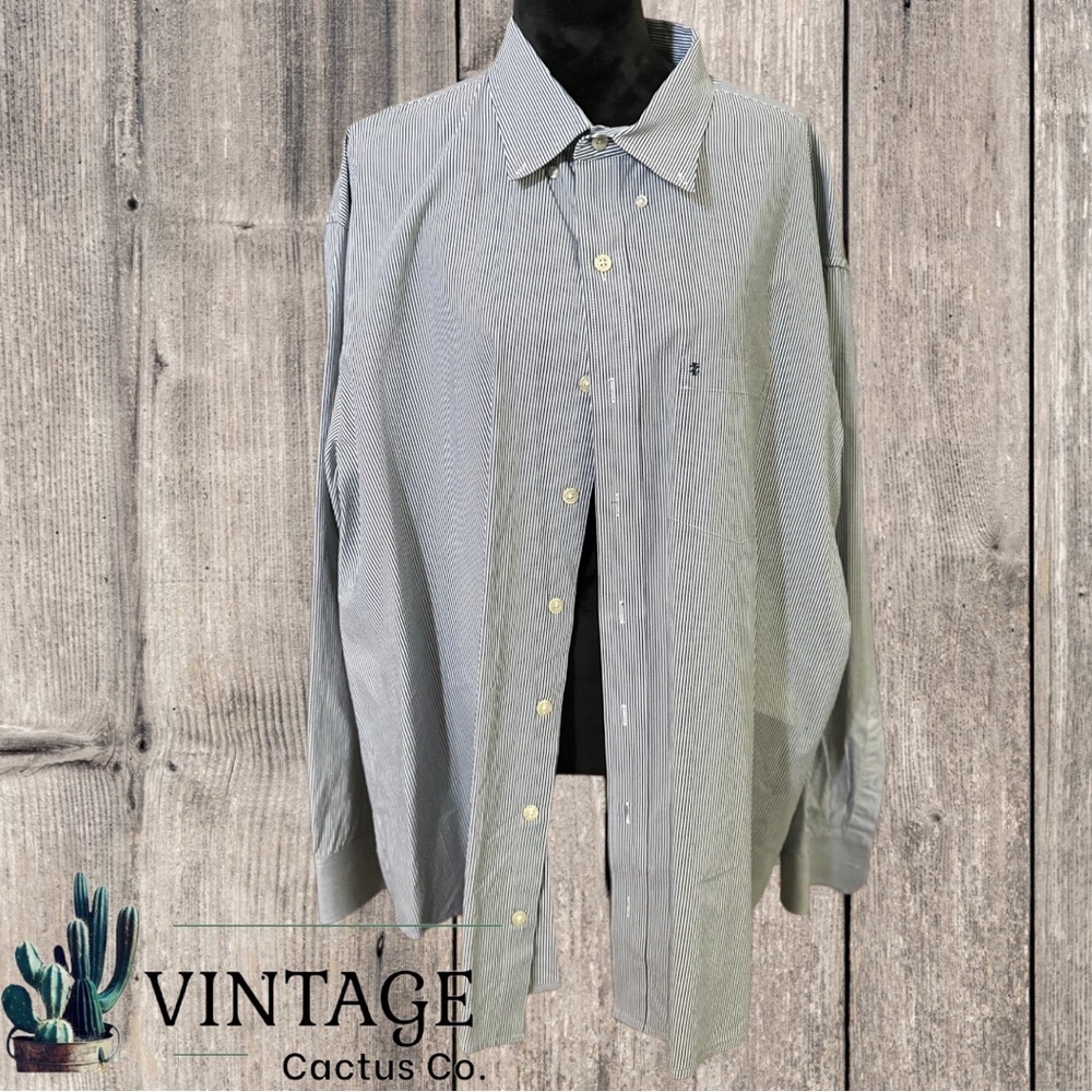 LIKE NEW! IZOD MENS BIG & TALL LONG SLEEVE BUTTON DOWN DRESS/CASUAL SHIRT!